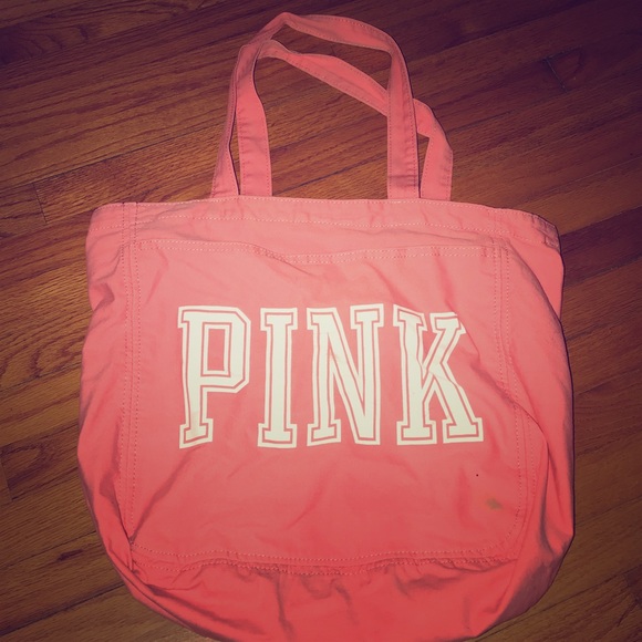 PINK Victoria's Secret Handbags - VS PINK coral colored tote